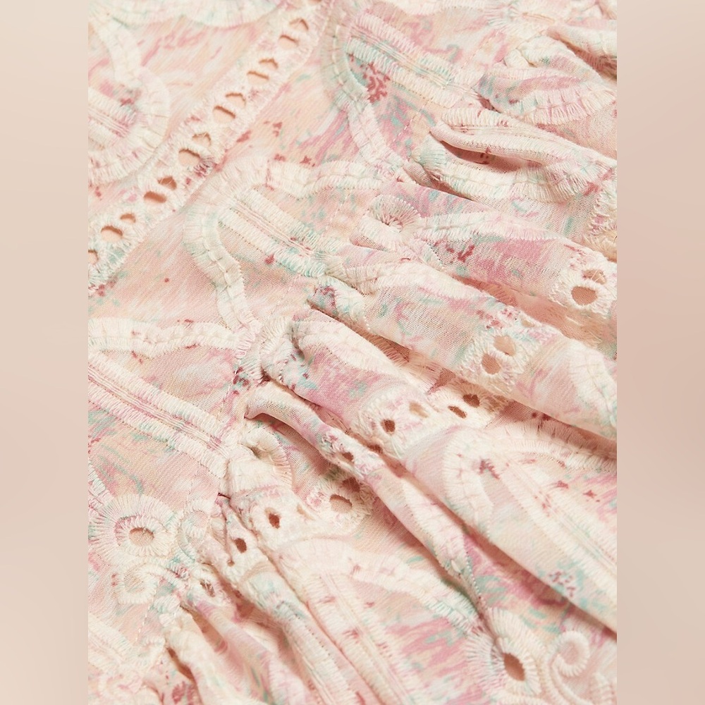 NWT En Saison Kiera Eyelet-Embroidered Mini Dress XS - Picture 3 of 7